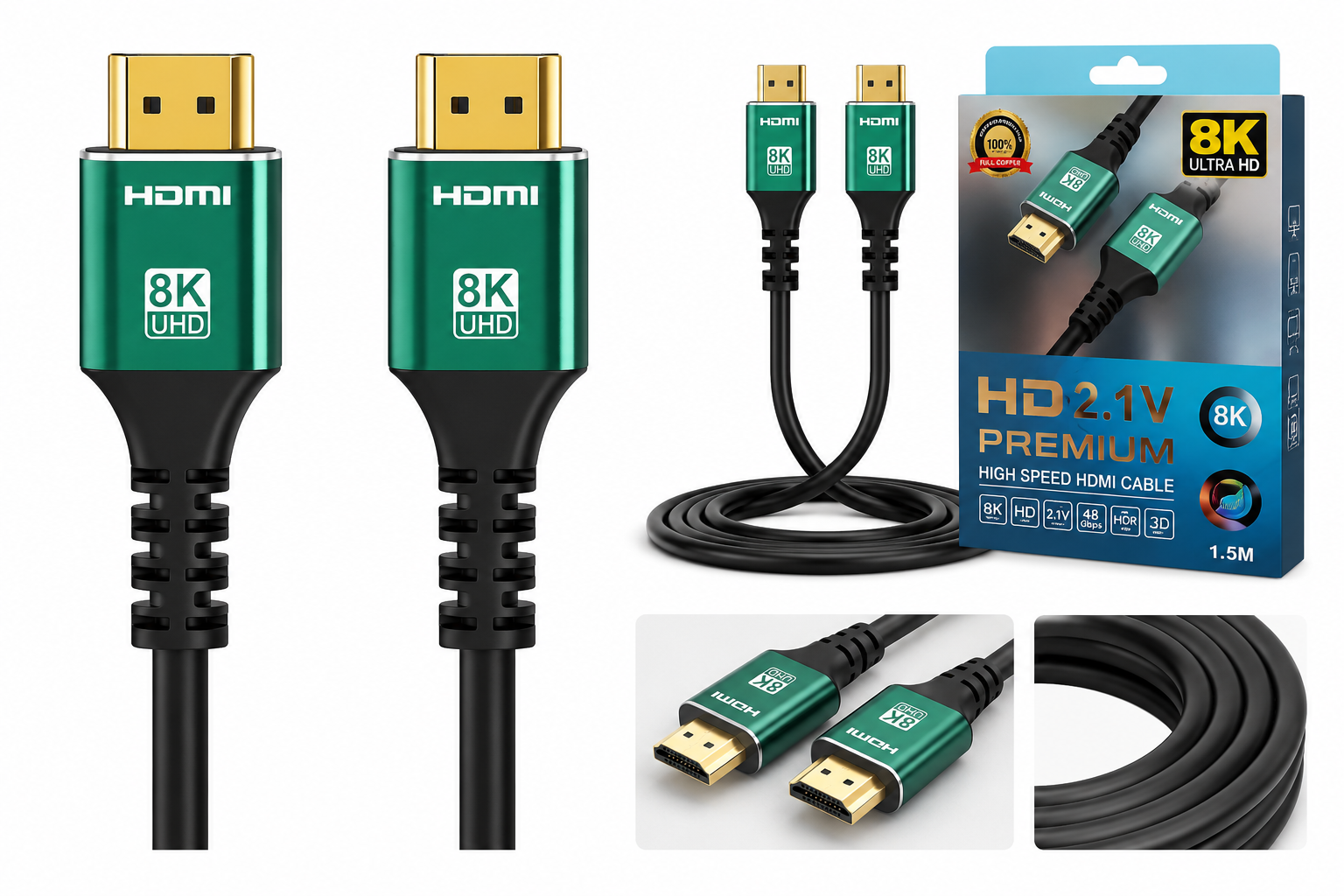 کابل HDMI 8K سه متری | تمام مس (Full Copper)