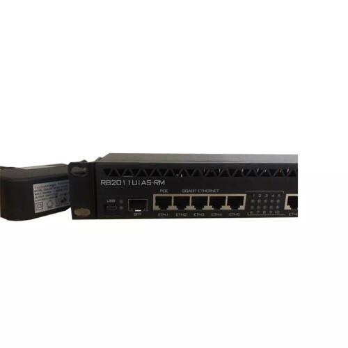 روتر میکروتیک RB2011UiAS-RM رکمونت با 5 پورت گیگابیت، پورت SFP و لایسنس Level 5