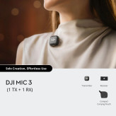 میکروفون DJI Mic 3 با یک فرستنده و یک گیرنده