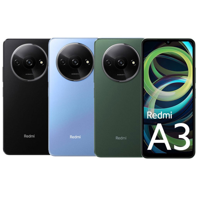 گوشی موبایل شیائومی Redmi A3 ظرفیت 128 گیگابایت رم 4 گیگابایت – پک بزرگ با شارژر، ریجستر شده با 18 ماه گارانتی شرکتی